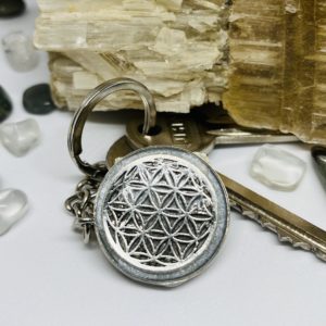 Flower of Life Sacred Geometry KeyChain / Pet-Tag