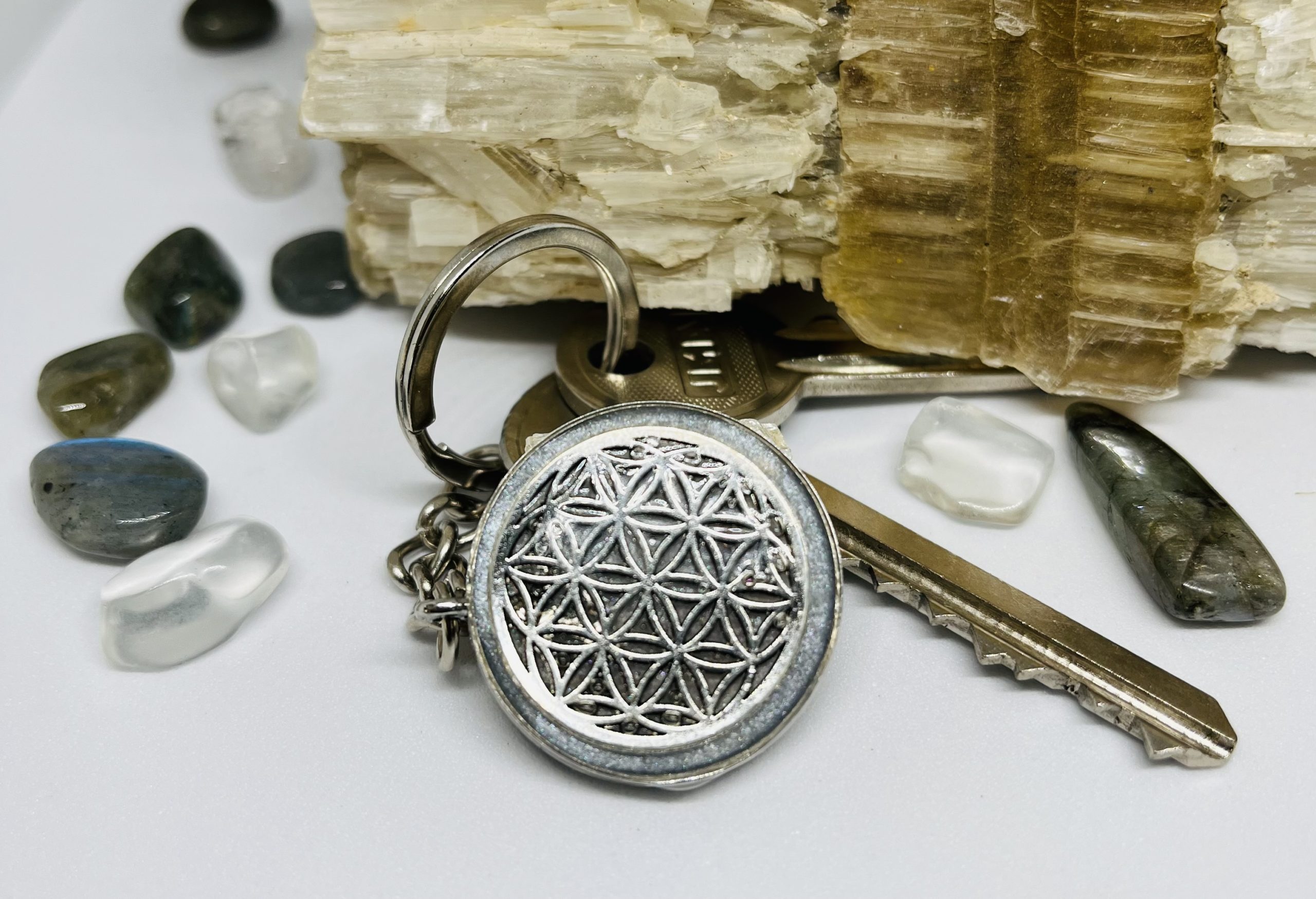 Flower of Life Sacred Geometry KeyChain / Pet-Tag