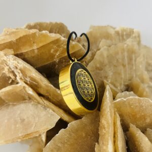 Black & Gold Shungite Pendant