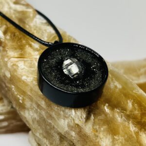 Enhydro Quartz Raw Crystal Pendant